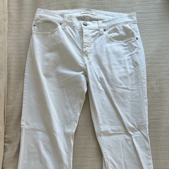 Fidelity Denim Mens Jeans 50-11 Straight Leg White Pants - Picture 3 of 4